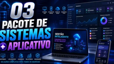 Capa do curso Pacote de Sistemas + Aplicativo – Hugo Vasconcelos