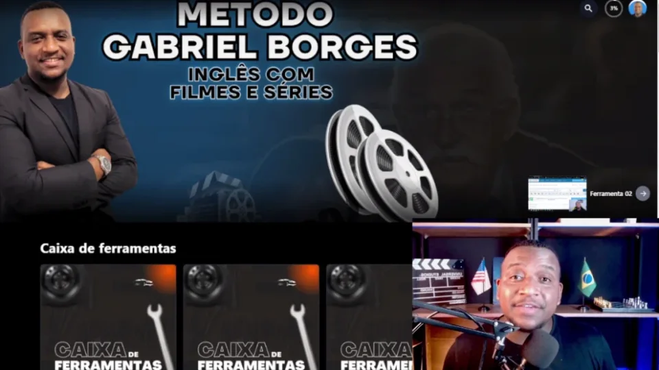 Capa do curso Inglês com Filmes e Séries – Gabriel Borges
