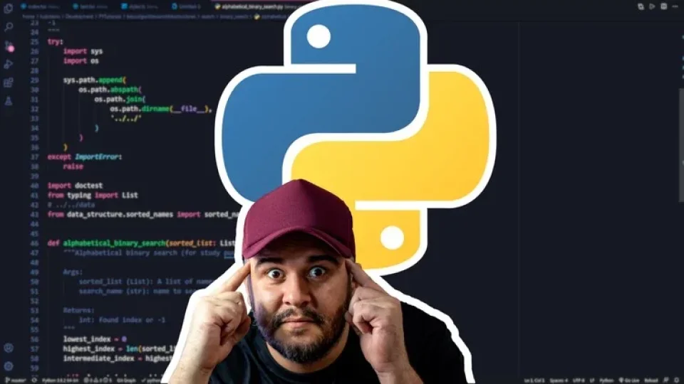 Capa do curso Python 3 do Básico ao Avançado – Luiz Otávio