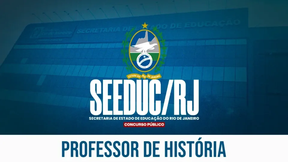 Capa do curso Professor de História – Seeduc-Rj