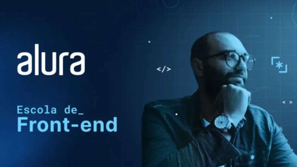 Capa do curso Escola de Front END – Alura