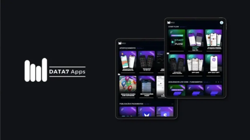 Capa do curso Flutterflow do Zero – Data7Apps