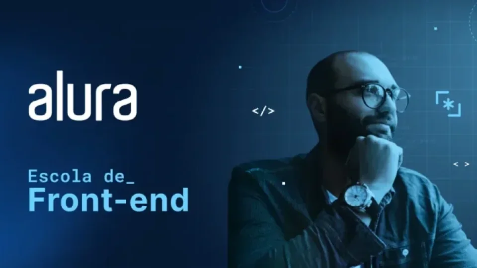 Capa do curso Escola de Front-End Javascript – Alura