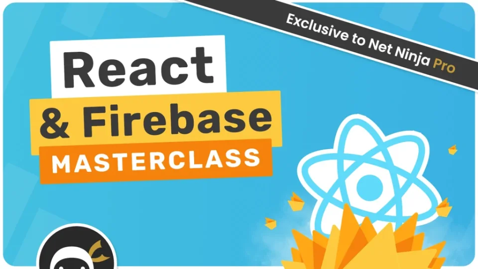 Capa do curso Build WEB Apps With React AND Firebase – NET Ninja