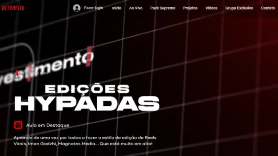 Capa do curso Afterflix – Shadow Producer (2023)