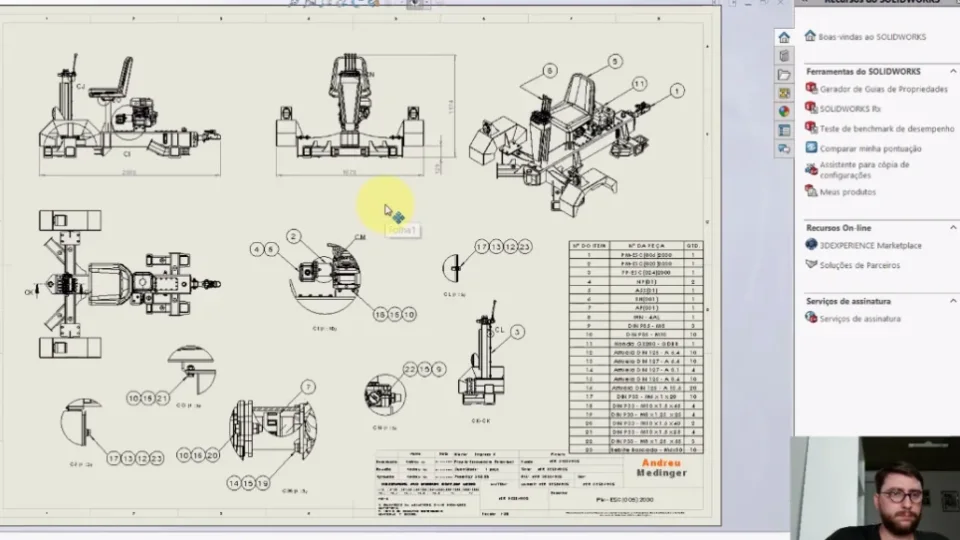 Capa do curso Solidworks: Método Medinger – Andreu Medinger