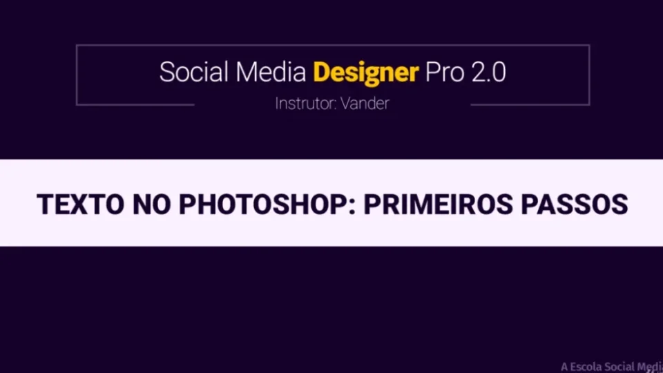 Capa do curso Edição de Texto no Photoshop – Vander Barboza