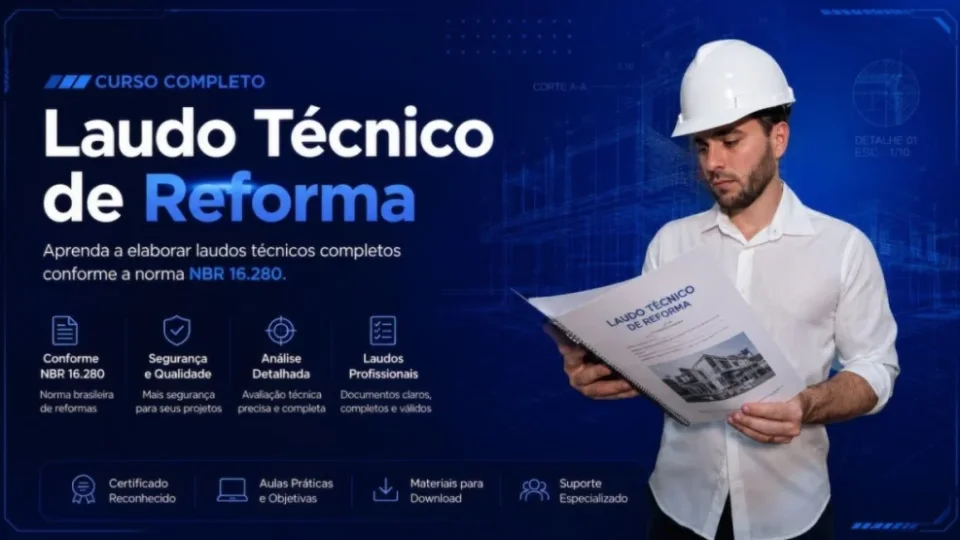 Capa do curso Laudo Técnico de Reforma – Avance Engenharia
