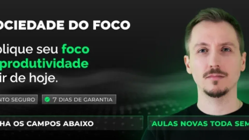 Capa do curso Sociedade do Foco – Thiago Vidotto