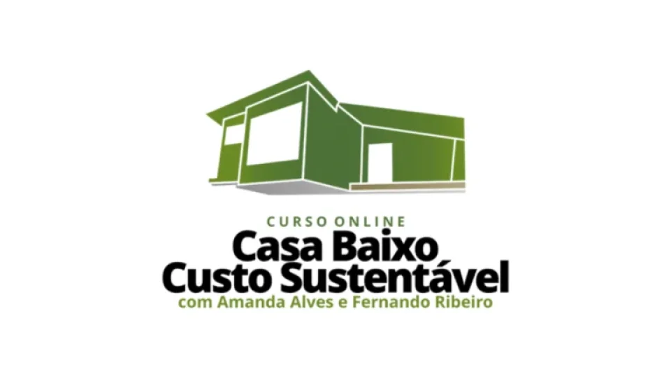 Capa do curso Construção Baixo Custo – Amanda Alves e Fernando Ribeiro