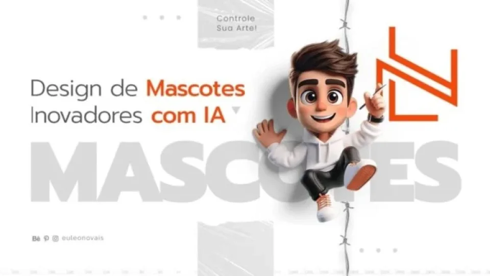 Capa do curso Design de Mascotes Inovadores com IA – LEO Novais