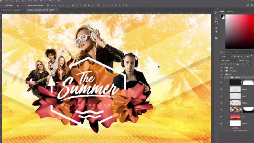 Capa do curso Design de Flyers com o Photoshop – Caio Vinícius