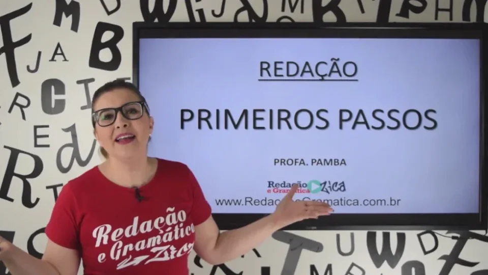 Capa do curso Redação – Profa. Pamba