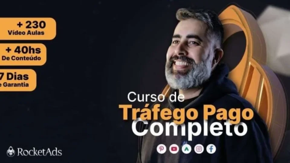 Capa do curso Tráfego Pago – Rocketads