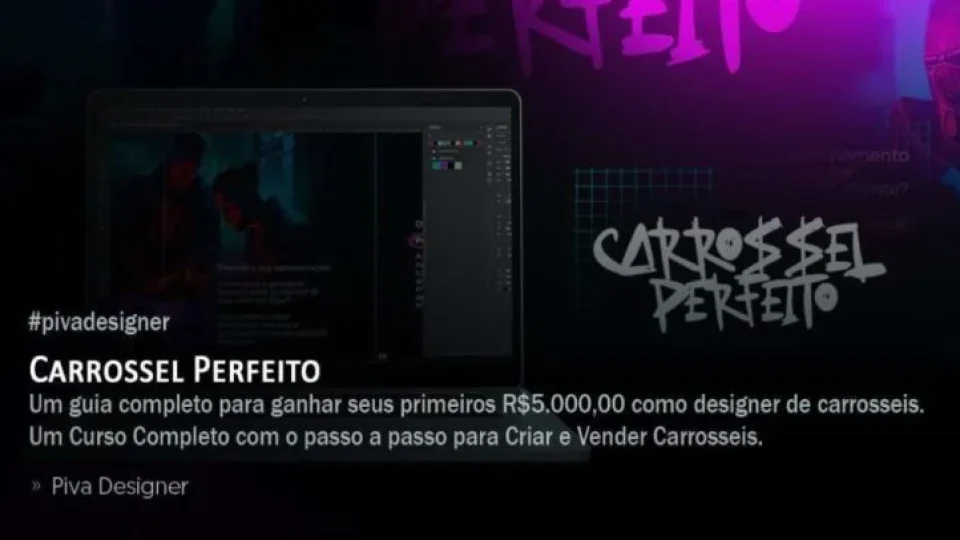 Capa do curso Carrossel Perfeito – Piva Designer
