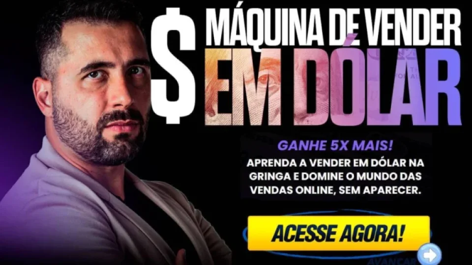 Capa do curso Máquina de Vender em Dólar 2.0 – Caio Calderaro