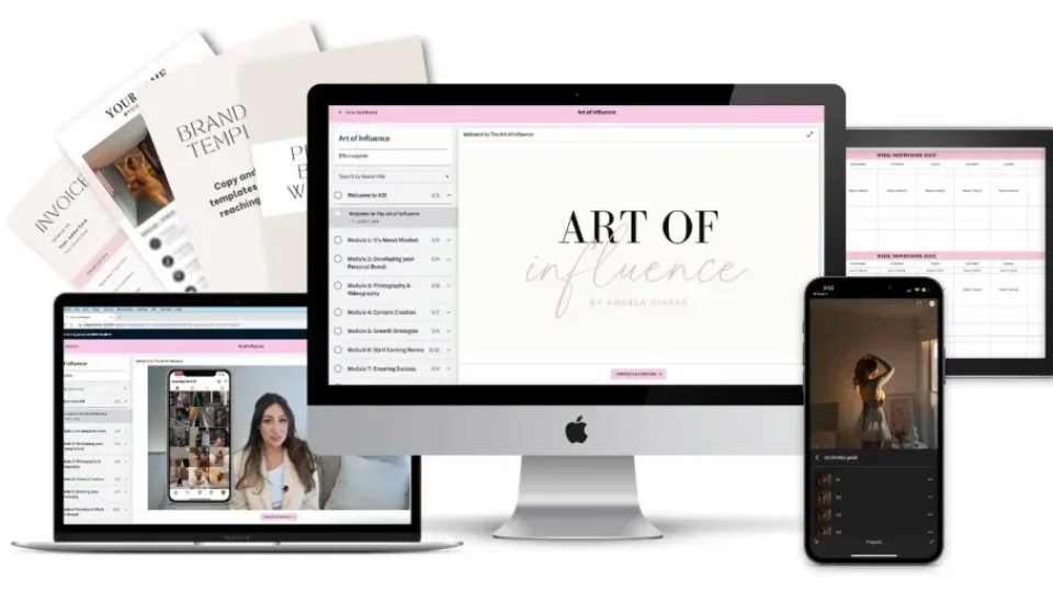 Capa do curso ART OF Influence – Angela Giakas
