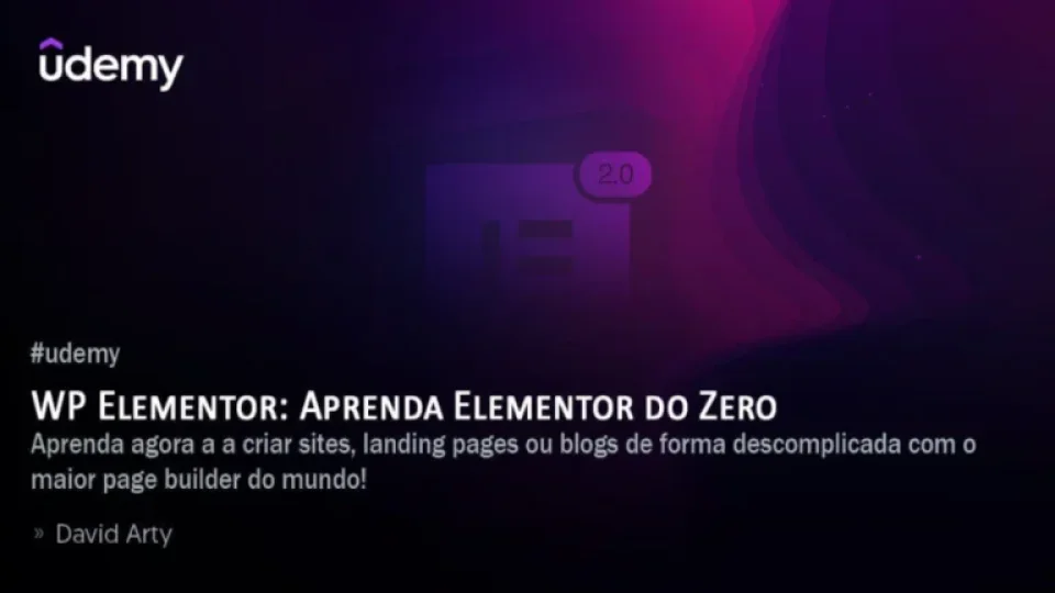 Capa do curso Aprenda WP Elementor do Zero – David Arty