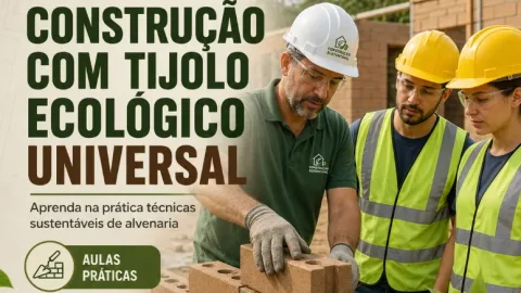 Capa do curso Curso de Construção com Tijolo Ecológico — Amanda e Fernando