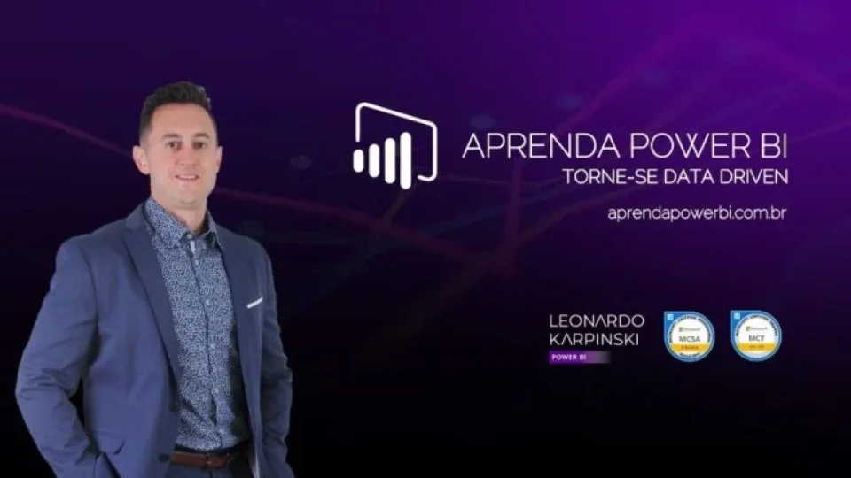 Capa do curso Aprenda Power BI – Leonardo Karpinski