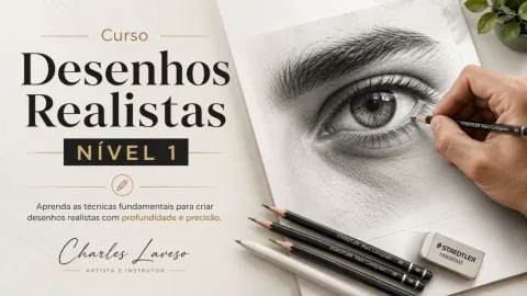 Capa do curso Desenhos Realistas Charles Laveso