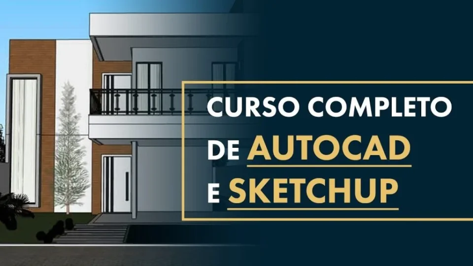 Capa do curso Autocad e Sketchup – Leandro Amaral