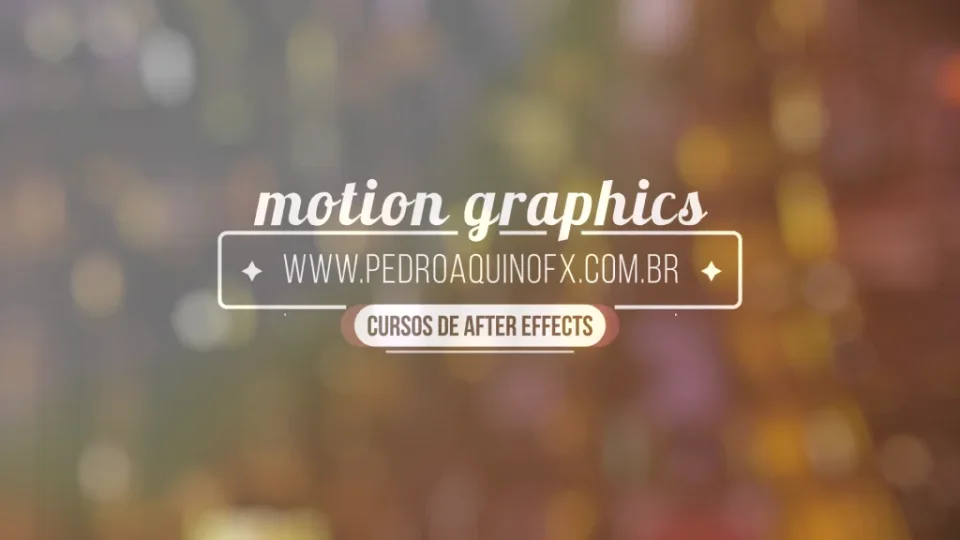 Capa do curso Motion Graphics para Produtores de Vídeo – Pedro Aquino