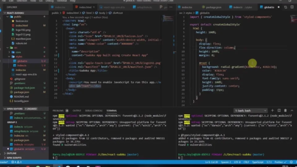 Capa do curso Build Sudoku App: React + Typescript + Redux