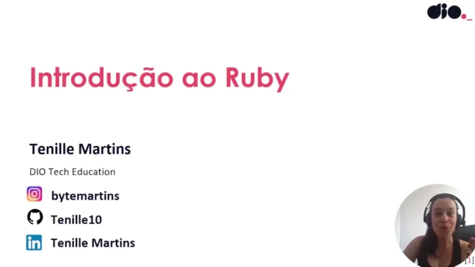 Capa do curso Formação Ruby Developer – Tenille Martins