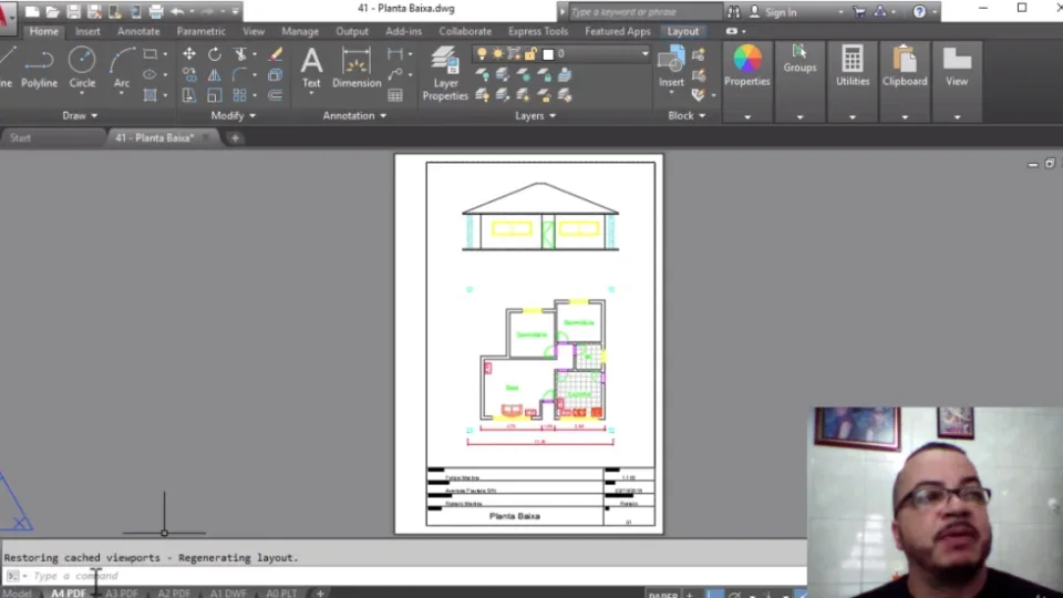 Capa do curso Planta Baixa no Autocad – Arquitetura e Projetos de Casas