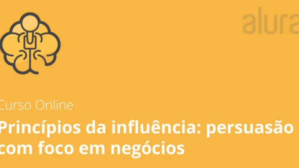 Capa do curso Persuasão com Foco em Negócios – Alura