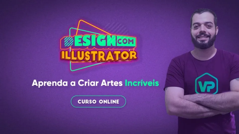 Capa do curso Design com Illustrator – Viana Patrício
