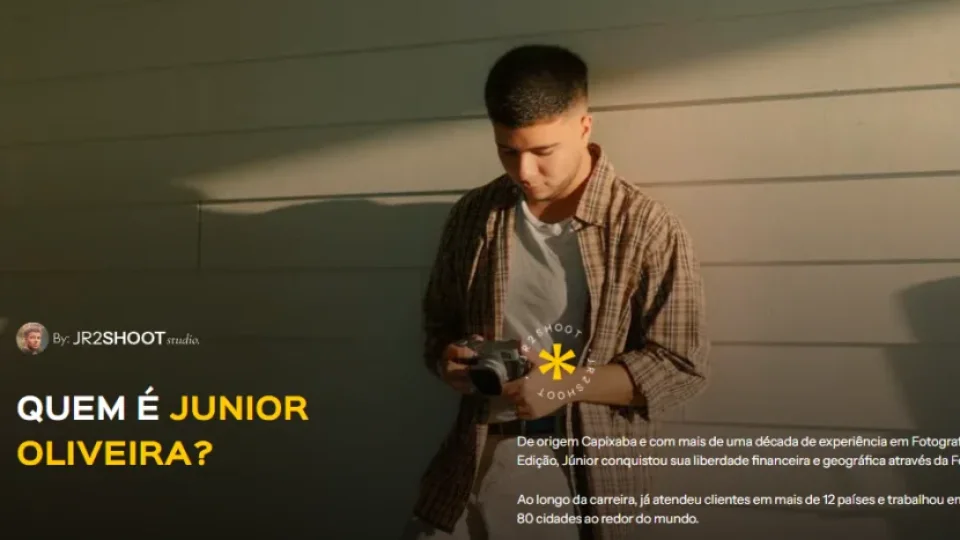 Capa do curso Fotografia: Editando com Jr2Shoot – Jr2Shoot