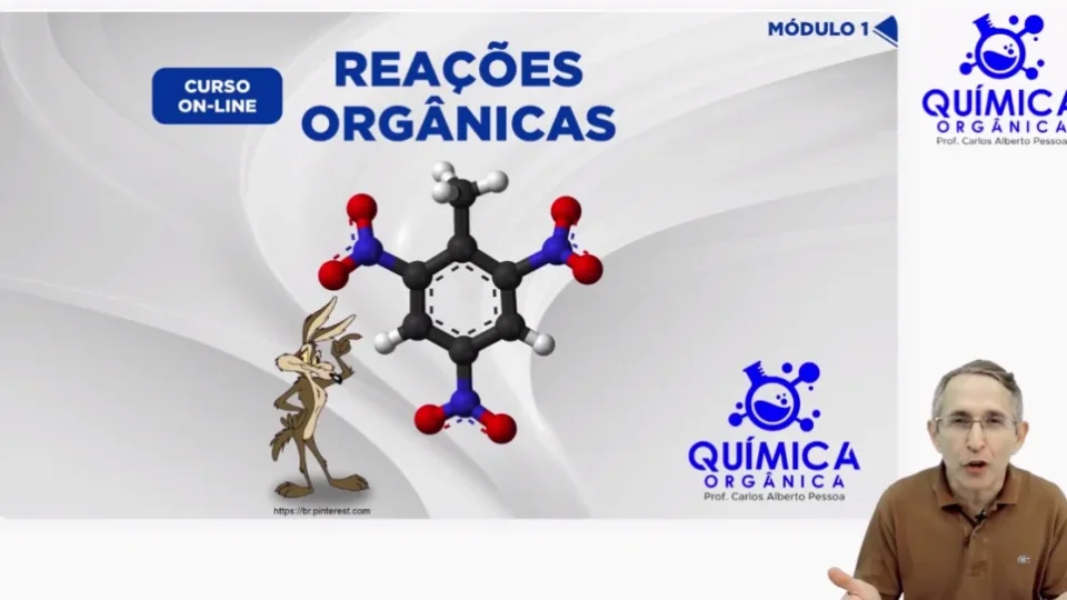 Capa do curso Química Orgânica – Prof. Carlos Alberto