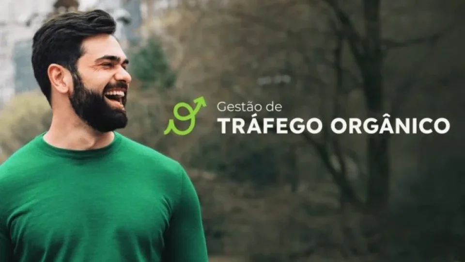 Capa do curso Gestão de Tráfego Orgânico – Pedro Sobral