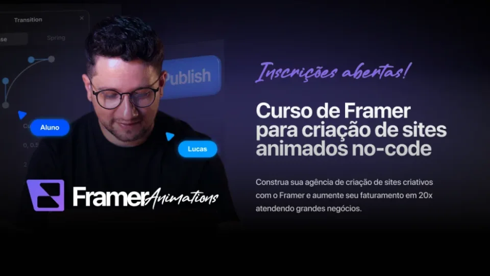 Capa do curso Framer Animations – Lucas Marte